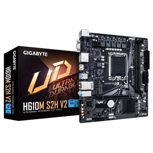 Carte mère Gigabyte H610M S2H V2 Intel H610 LGA1700 DDR5 Micro-ATX PCIe 4.0 GbE M.2