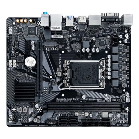 Carte mère Gigabyte H610M S2H V2 Intel H610 LGA1700 DDR5 Micro-ATX PCIe 4.0 GbE M.2