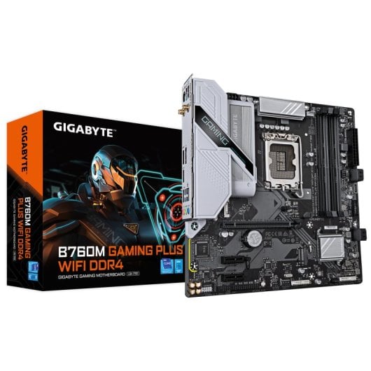 Scheda madre Gigabyte B760M Intel B760 LGA 1700 Micro ATX B760M GAMING PLUS WIFI DDR4 WiFi 6 2xM.2