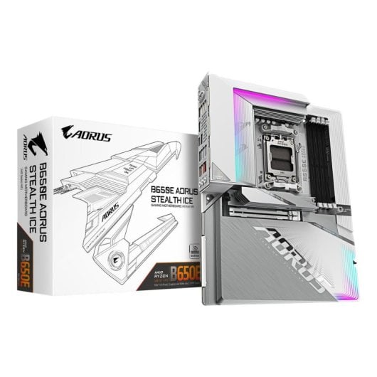 Placa Base GIGABYTE B650E AM5 ATX B650E AORUS STEALTH ICE WiFi 7 PCIe 5.0 DDR5 256GB