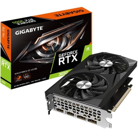 Carte graphique Gigabyte GeForce RTX 3050 WINDFORCE OC V2 8 Go GDDR6 2 ventilateurs