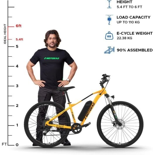 Bicicleta EMotorad T-Rex Air Eléctrica MTB 29” Acero 250W 65km Autonomía Shimano