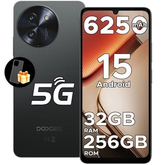 Doogee Note 59 Pro 5G 256GB 8GB 6,75" Noir NFC
