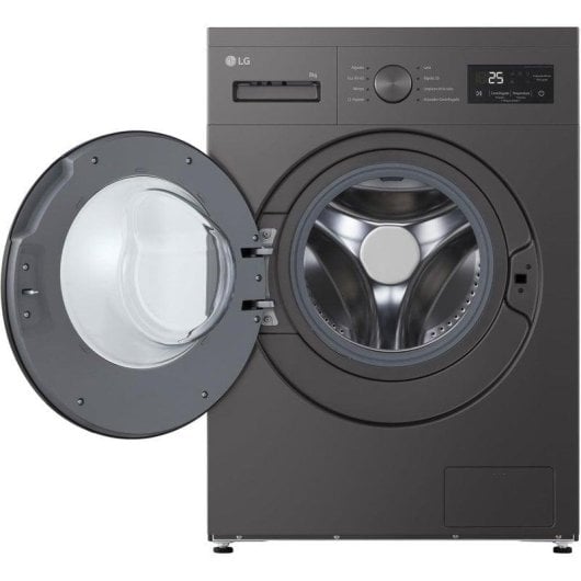 Máquina de Lavar Roupa LG Série 100 F4A10S8NDK Carga Frontal 8 kg 1400 rpm A Grafite