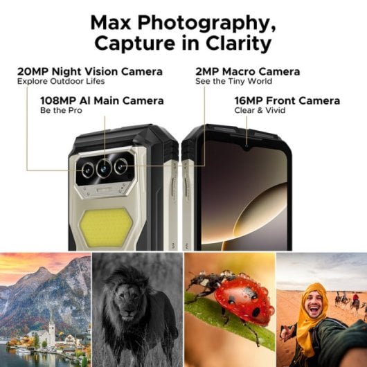 Doogee VMAX S 24GB RAM 256GB 5G Linterna 1200LM Batería 22000mAh Cámara 108MP
