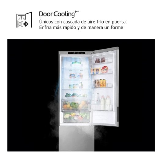 Frigorifero LG Combi Inverter LinearCooling 203cm 277L D Acciaio Inox Anti-impronta LED