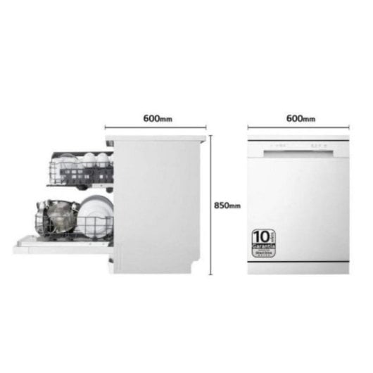 Lavavajillas LG DF142FW 14 Cubiertos Clase D QuadWash WiFi Acero Inoxidable