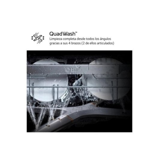 Lavavajillas LG DF142FW 14 Cubiertos Clase D QuadWash WiFi Acero Inoxidable
