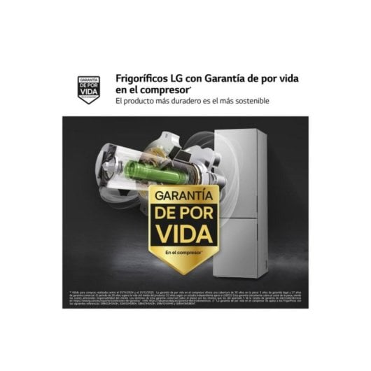 Frigorífico LG GBV21NCDPY 344L Inox DoorCooling+ LinearCooling™ Clase D LED
