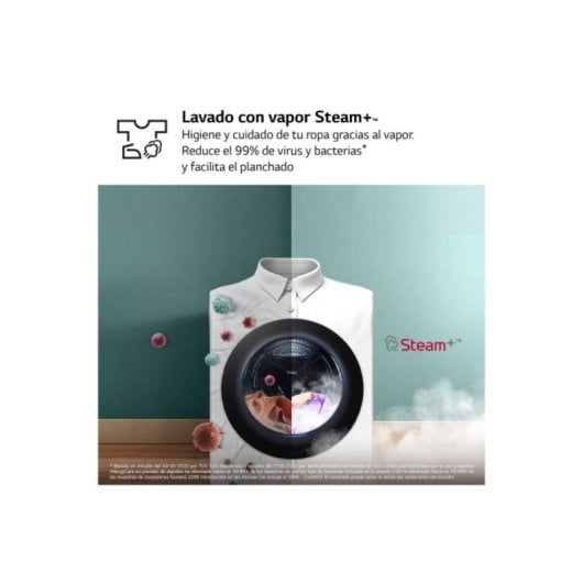 Máquina de Lavar e Secar Roupa LG W4X1095NWK 9/5kg Inverter Direct Drive 1400rpm 6 Motion Vapor Steam Wi-Fi Branca