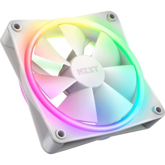 NZXT F120 RGB DUO 120 mm Blanc Refroidissement par air Anneaux RGB PWM Silencieux