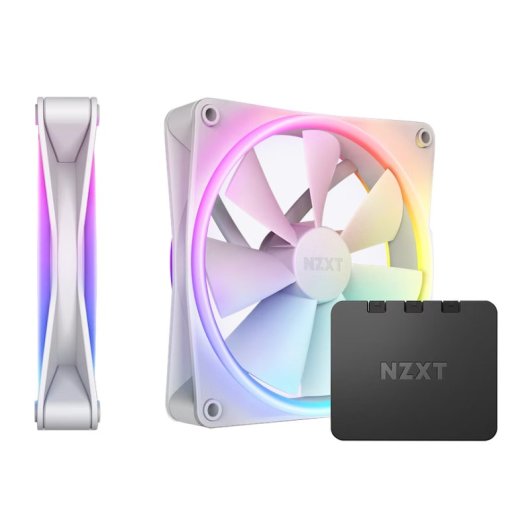 Ventilateur annulaire LED double NZXT F140 RGB Duo 140 mm 1 800 tr/min avec contrôleur
