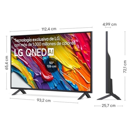 TV LG QNED 50QNED82A6B 50" 4K Ultra HD Smart TV WiFi IA Dolby Digital Plus