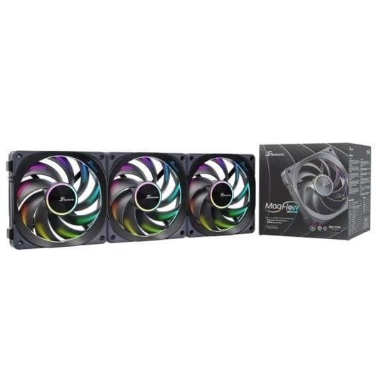 Ventilador suplementario Seasonic MagFlow 1225 ARGB 120mm 2000RPM con control PWM y ARGB