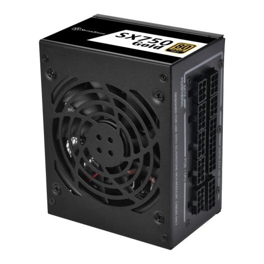 Silverstone 750-W-Netzteil, 80+ Gold-zertifiziert, SX750 Gold, modular, SFX, japanische Kondensatoren