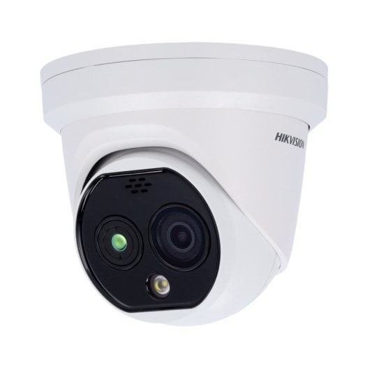 Caméra IP thermique optique double Hikvision DS-2TD1228T-2/QA(B) 256x192 IP67 PoE AI périmétrique