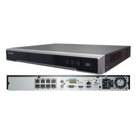 Gravador NVR Hikvision DS-7608NI-K2/8P(D) PoE de 8 canais 4K H.265+ com deteção de movimento