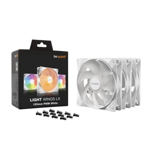 Ventilador be quiet! Light Wings LX 120mm PWM Blanco Pack 3x1600RPM RGB
