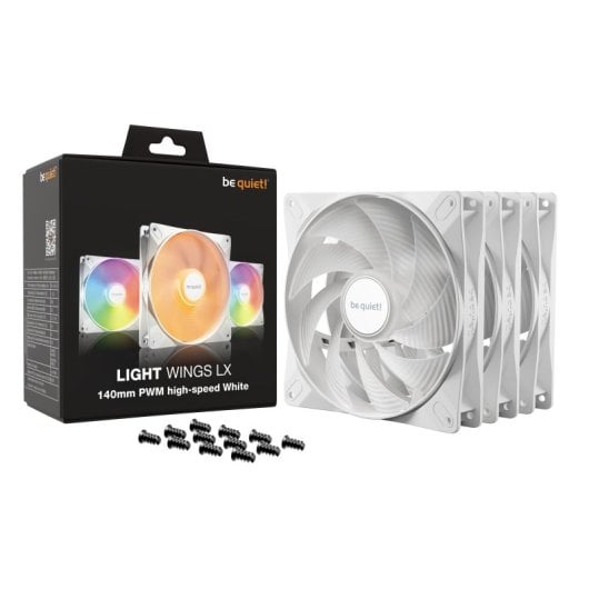 Ventilador suplementario be quiet! Light Wings LX 140mm 1800RPM Pack Triple ARGB PWM Blanco