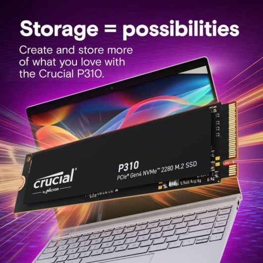 Disque dur SSD Crucial 2 To M.2 7100 Mo/s P310 NVMe PCIe Gen 4.0 + cryptage