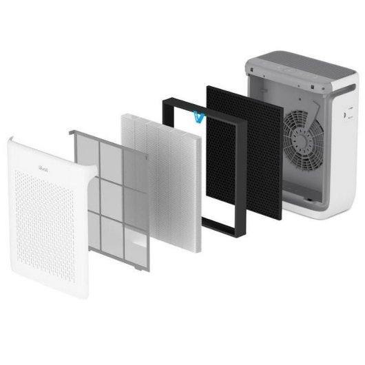 Purificador de Ar Levoit Vital 100 Sistema de Filtragem 3 fases HEPA e Carvão Pré-filtro Lavável