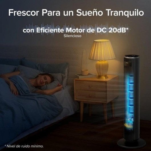 Ventilador Levoit TempSense 36 DC 12 velocidades motor DC 20dBA control remoto