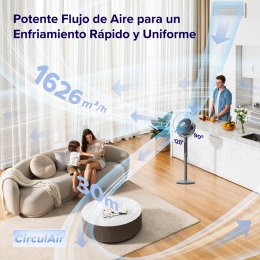 Ventilador de Pé Levoit LEVP0029EUN Ventilador de Circulação de Pedestal 30 W Preto
