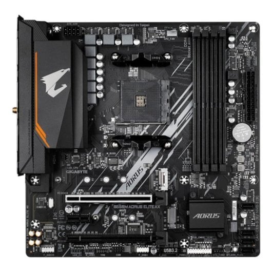 GIGABYTE B550M AORUS ELITE AX Motherboard Micro-ATX B550 AMD AM4 WiFi 6E RGB