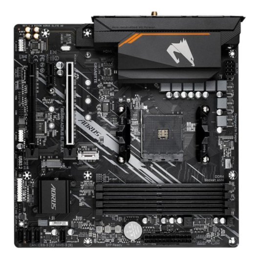 GIGABYTE B550M AORUS ELITE AX Motherboard Micro-ATX B550 AMD AM4 WiFi 6E RGB