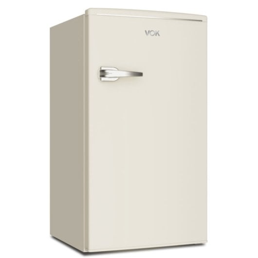 Frigorífico VOK Retro 84cm 85L E Crema Puerta Reversible Iluminación LED Silencioso