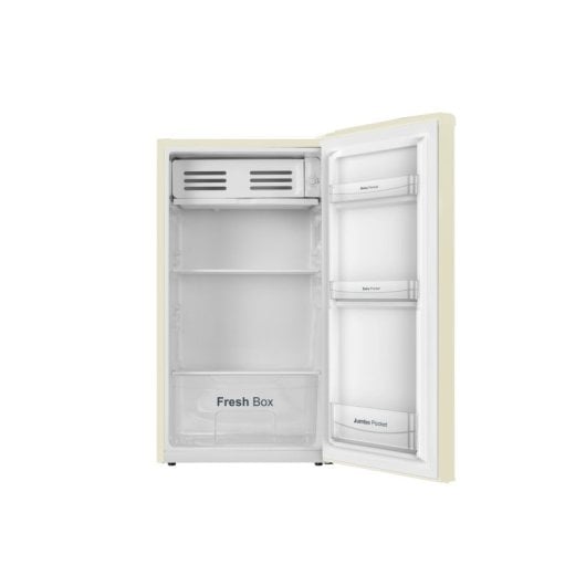 Frigorífico VOK Retro 84cm 85L E Crema Puerta Reversible Iluminación LED Silencioso