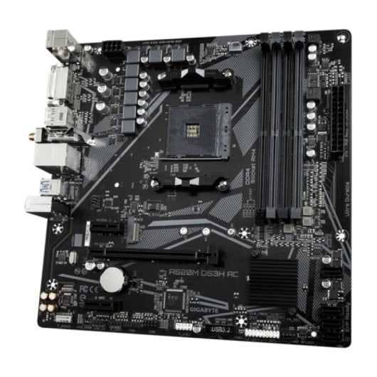 Gigabyte A520M DS3H AC Motherboard Micro-ATX A520 AM4 WiFi 5 DDR4 PCIe M.2