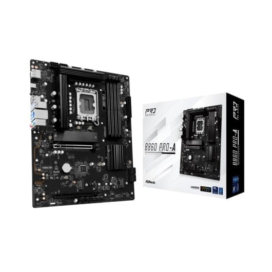 Carte mère Asrock B860 LGA 1851 ATX Pro-A DDR5 256 Go M.2 PCIe 3.0 2,5 GbE UEFI