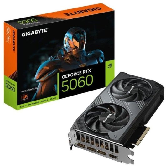 Carte Graphique Gigabyte GeForce RTX 5060 WINDFORCE 8GB GDDR7 Reflex 2 RTX AI DLSS4