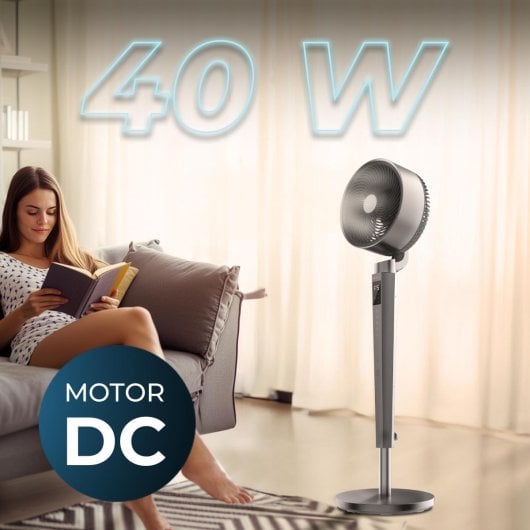 Circulador de aire Cecotec EnergySilence 2400 Cyclone Noir 40W DC 24 velocidades LED Mando