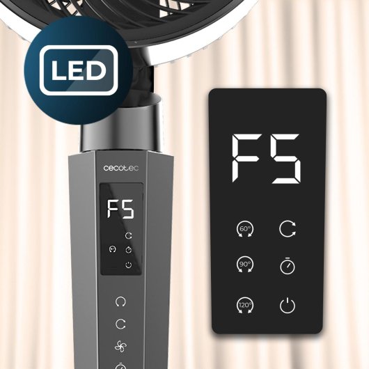 Circulador de aire Cecotec EnergySilence 2400 Cyclone Noir 40W DC 24 velocidades LED Mando
