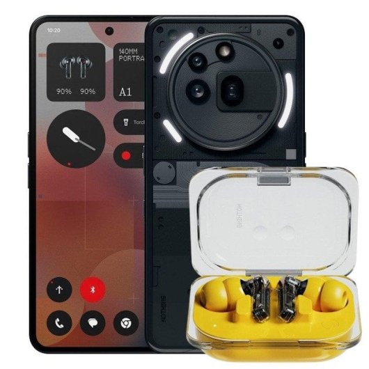 Nothing Phone 3a Pro 5G 12GB 256GB 6.77" Negro + Ear (a) Amarillos