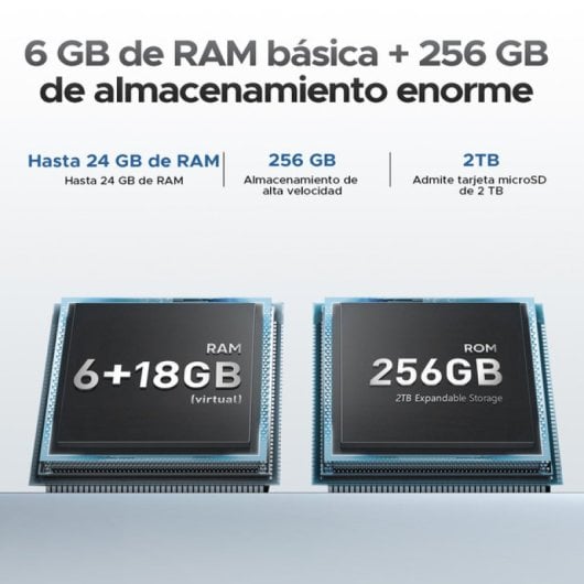 Smartphone Doogee Blade 10 Power 24 Go RAM 256 Go IP68 Android 14 Octa-Core 10300 mAh NFC