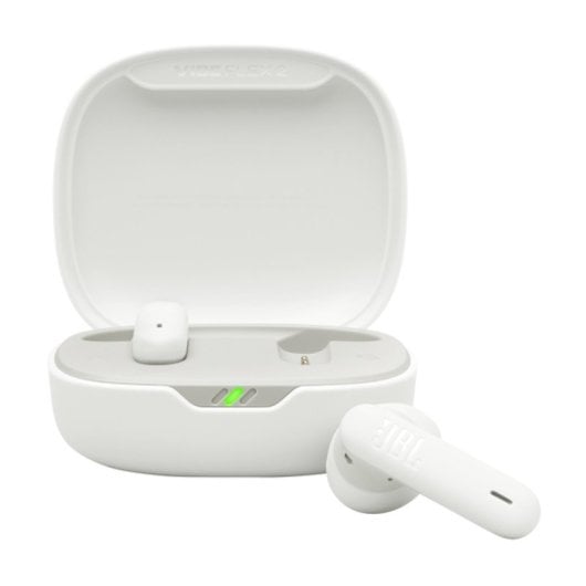 Casque sans fil Bluetooth 5.3 JBL avec réduction du bruit et microphone (blanc)