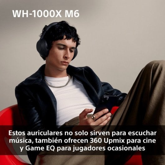 Sony WH-1000XM6 Auscultadores Sem Fios Bluetooth Noise Cancelling Hi-Res Audio Prateados