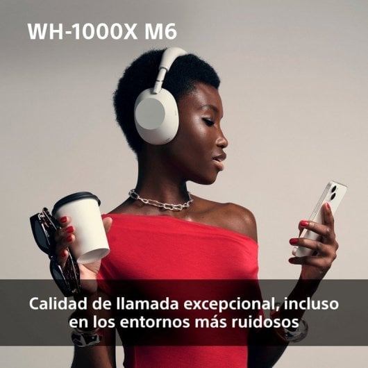 Sony WH-1000XM6 Auscultadores Sem Fios Bluetooth Noise Cancelling Hi-Res Audio Prateados