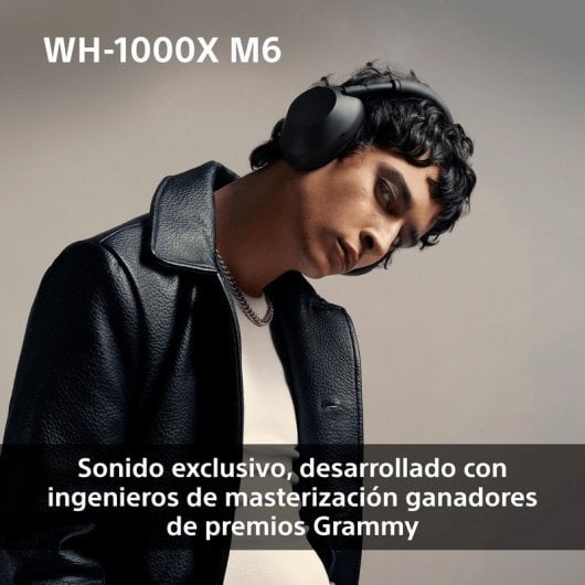 Sony WH-1000XM6 Auscultadores Sem Fios Bluetooth Noise Cancelling Hi-Res Audio Prateados
