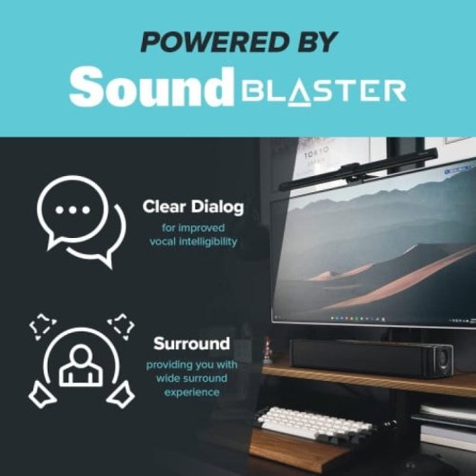 Creative Labs Bluetooth Soundbar 48 W 2.0 Kanäle Kein Subwoofer Fernbedienung