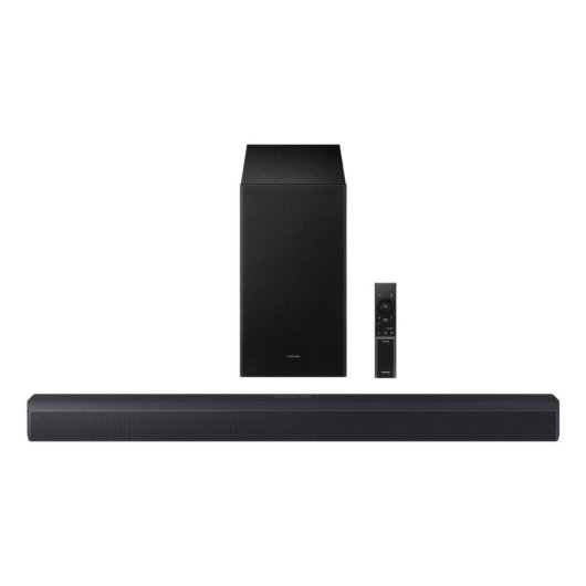 Barra de Sonido Samsung HW-B450F/ZF Bluetooth HDMI ARC 65W Subwoofer inalámbrico Dolby Audio