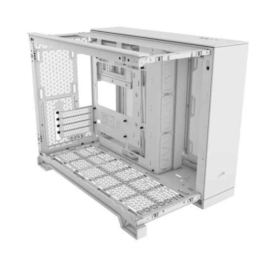 Boîtier Corsair Midi Tower ATX avec fenêtre latérale blanche et refroidissement liquide USB-C