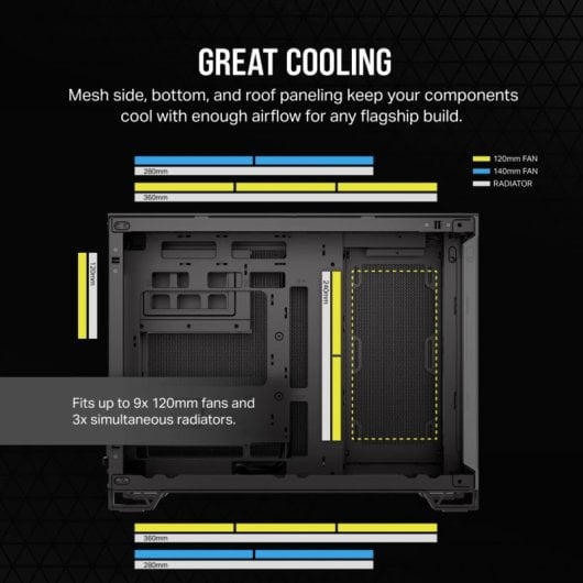 Corsair Midi-Tower ATX PC-Tower, schwarz, gehärtetes Glas, Seitenfenster, USB-C
