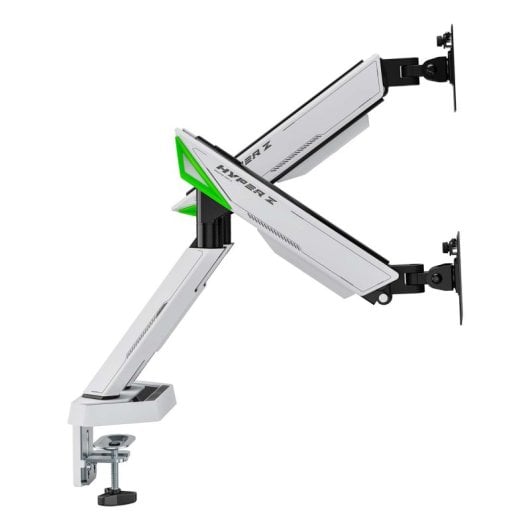 Suporte de mesa para jogos AISENS DT38TSR-345 giratório com inclinação em alumínio e aço até 2x38” 16 kg/braço