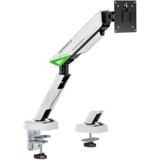 Soporte de Mesa Gaming Aisens DT49TSR-343 Blanco Contrapeso Giratorio Inclinable hasta 16kg 49”