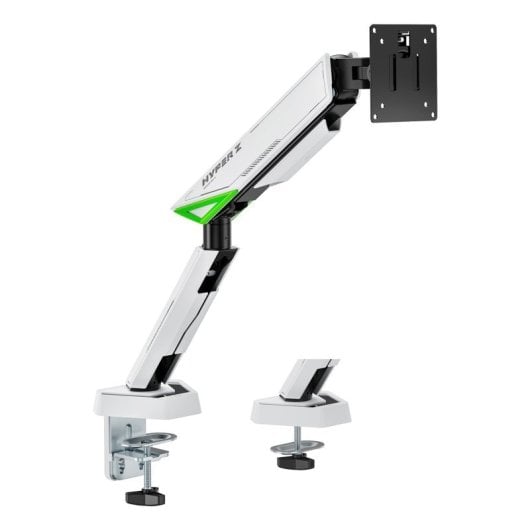 Soporte de Mesa Gaming Aisens DT49TSR-343 Blanco Contrapeso Giratorio Inclinable hasta 16kg 49”