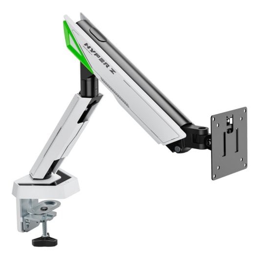 Soporte de Mesa Gaming Aisens DT49TSR-343 Blanco Contrapeso Giratorio Inclinable hasta 16kg 49”